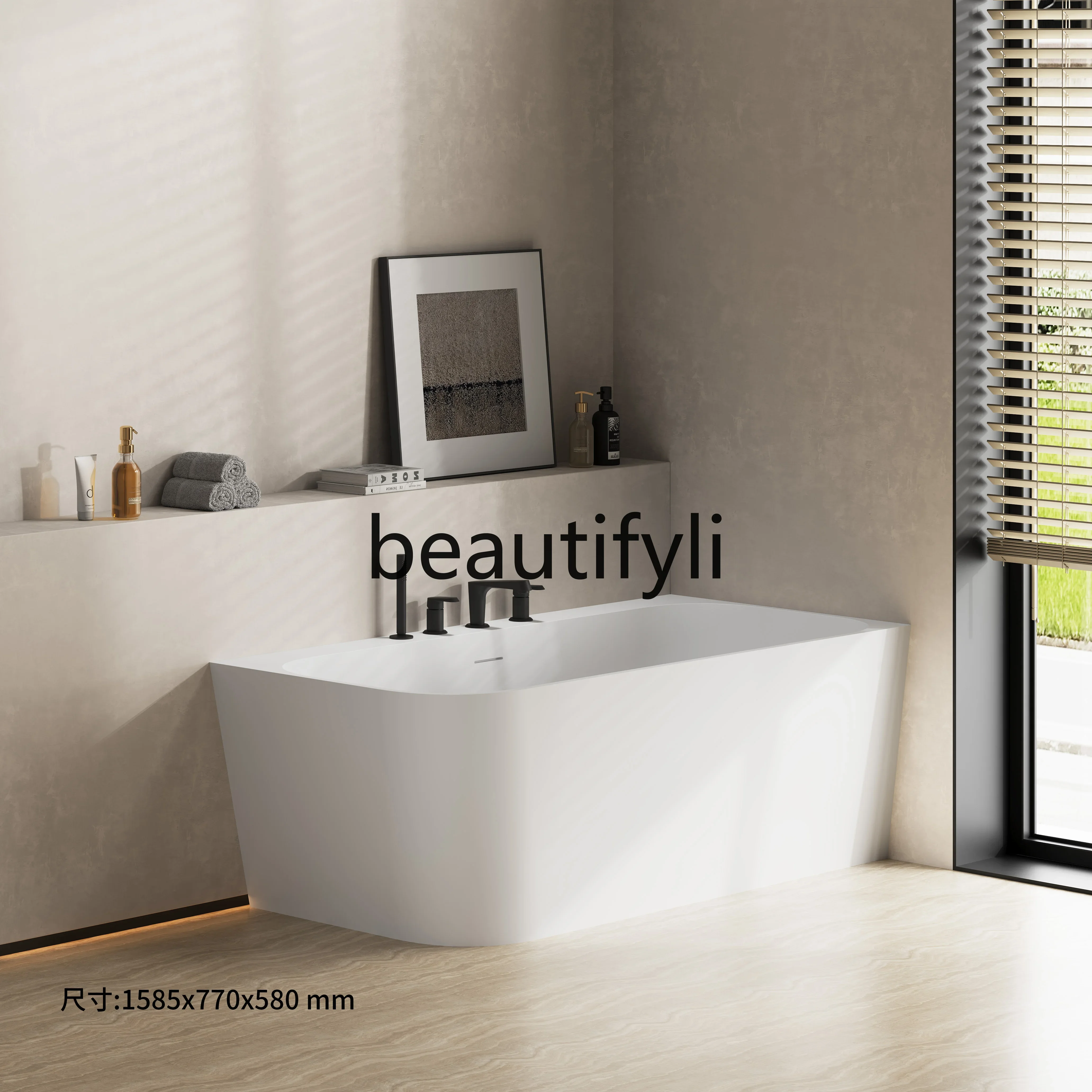 

artificial stone bathtub Household corner against the wall Left and right skirt hotel B & B bathtub