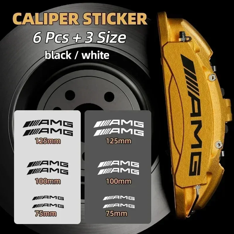 سيارة الفرامل الفرجار ملصق مقاوم للماء بولي كلوريد الفينيل الجسم ديكور الشارات اكسسوارات لمرسيدس بنز AMG S320 W164 W203 W204 W168 C180 E320