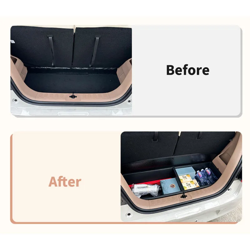 For Wuling Hongguang MINI EV Macaron 4th Gen 2025 Trunk Storage Box Interior Layout Detachable Body Kit Front Spare Box Tuning