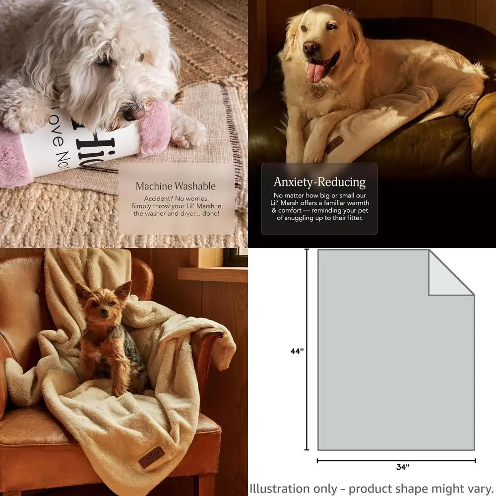 

Lil’ Pet Marsh — одеяло для домашних животных из искусственного меха — очень мягкое, легкое, прочное одеяло для домашних животных — можно стирать в машине — для покрывала, дивана P