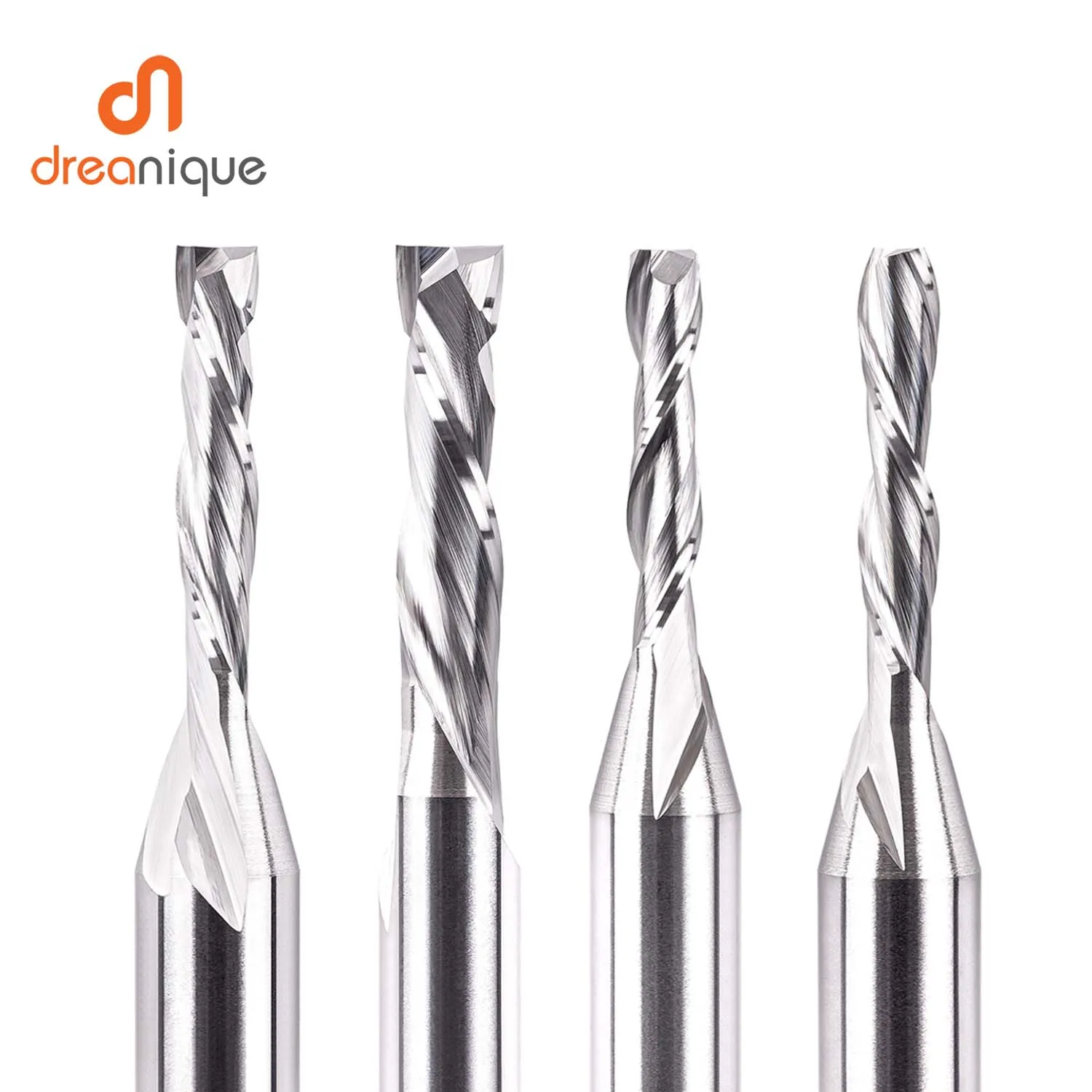 1 szt. Trzonka 8mm 2 flety do cięcia i ściskania spiralne narzędzie do frezowania frez do drewna CNC Router