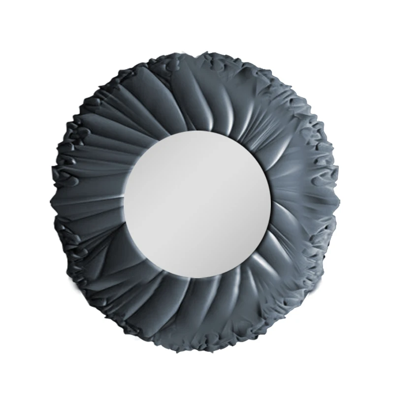 

American background wall decorative mirror wall wall hanging mirror entrance round living room large mirror