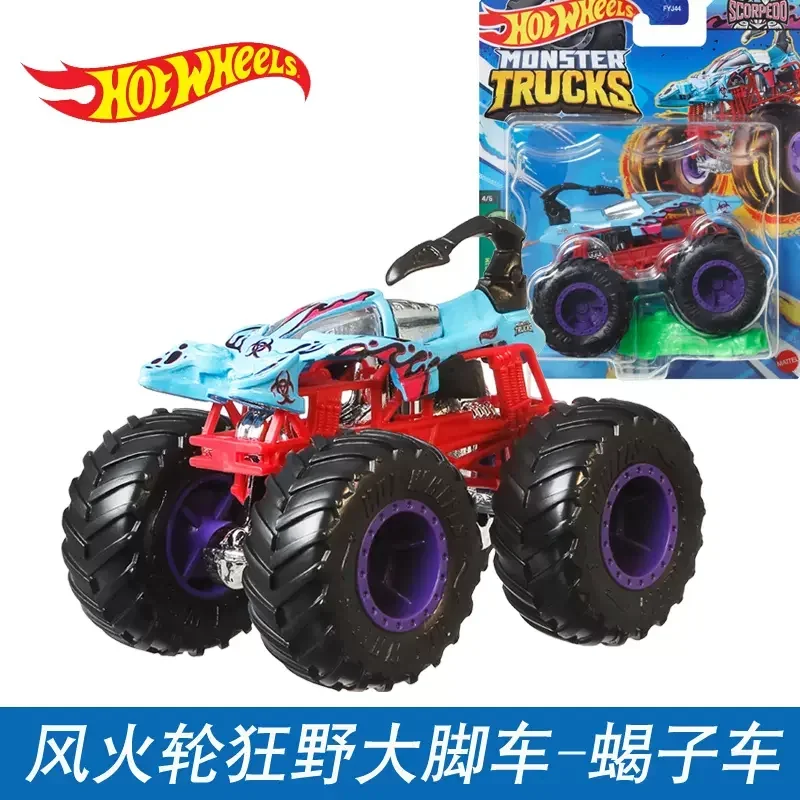 Original Hot Wheels Auto Monster Trucks Spielzeug für Jungen 1/64 Diecast Big Foot Fahrzeuge Wild Wrecker Samson Insgesamt Mega Wrex Geschenk