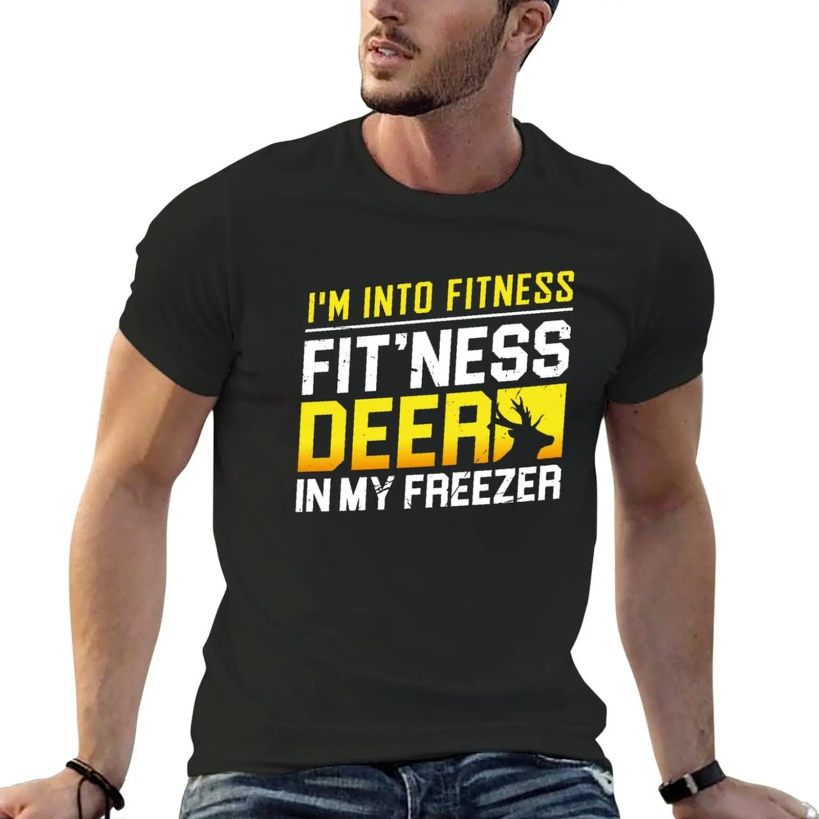 I'm into Fitness Deer In My Freezer T-shirt customizeds cute tops mens graphic t-shirts anime