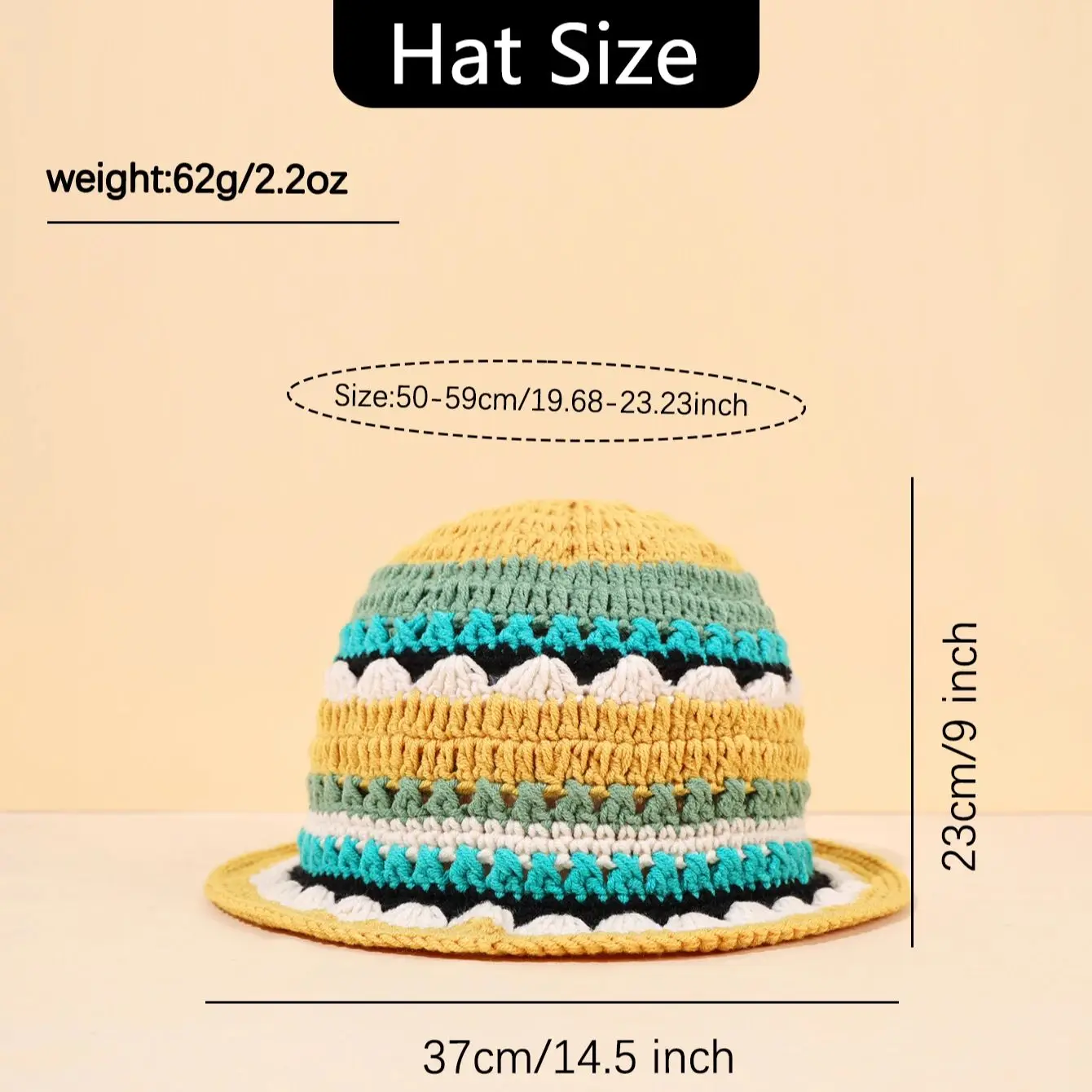 قطعة واحدة من قبعة منسوجة مصنوعة يدويًا مع تصميم زهور عصري، قبعة صيد للدفء في الخريف والشتاء #6