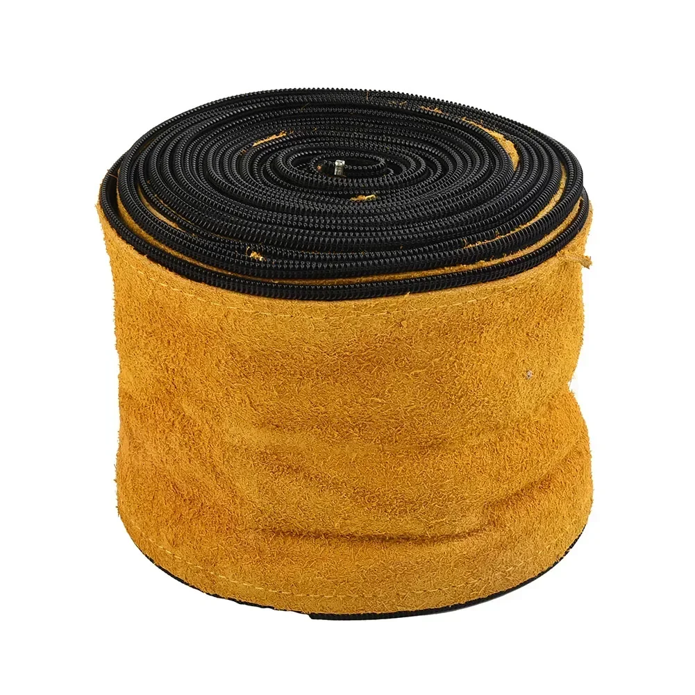 

TIG Mig Torch Cable Hose Yellow Welding Cover 23' Long 4" Wide Cowhide Leather Metalworking Parts Protecting