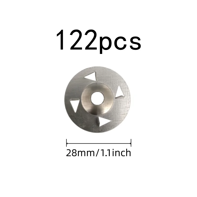 Flat Stable Base 28mm Floor Tile Fixing Washers 122 pcs, perfect for Home Decoration, Four Claw Anti-Slip Design