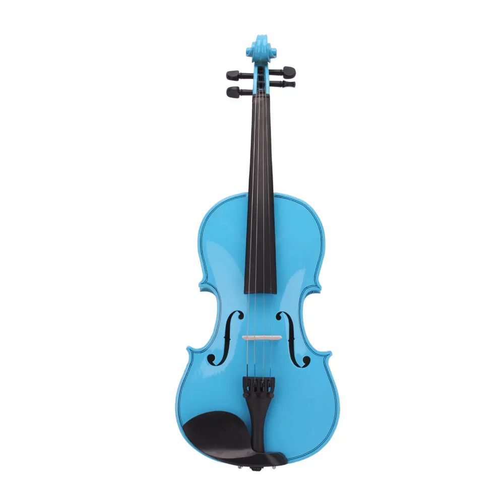 4/4 Acoustic Violin Case Bow Rosin Sky Blue