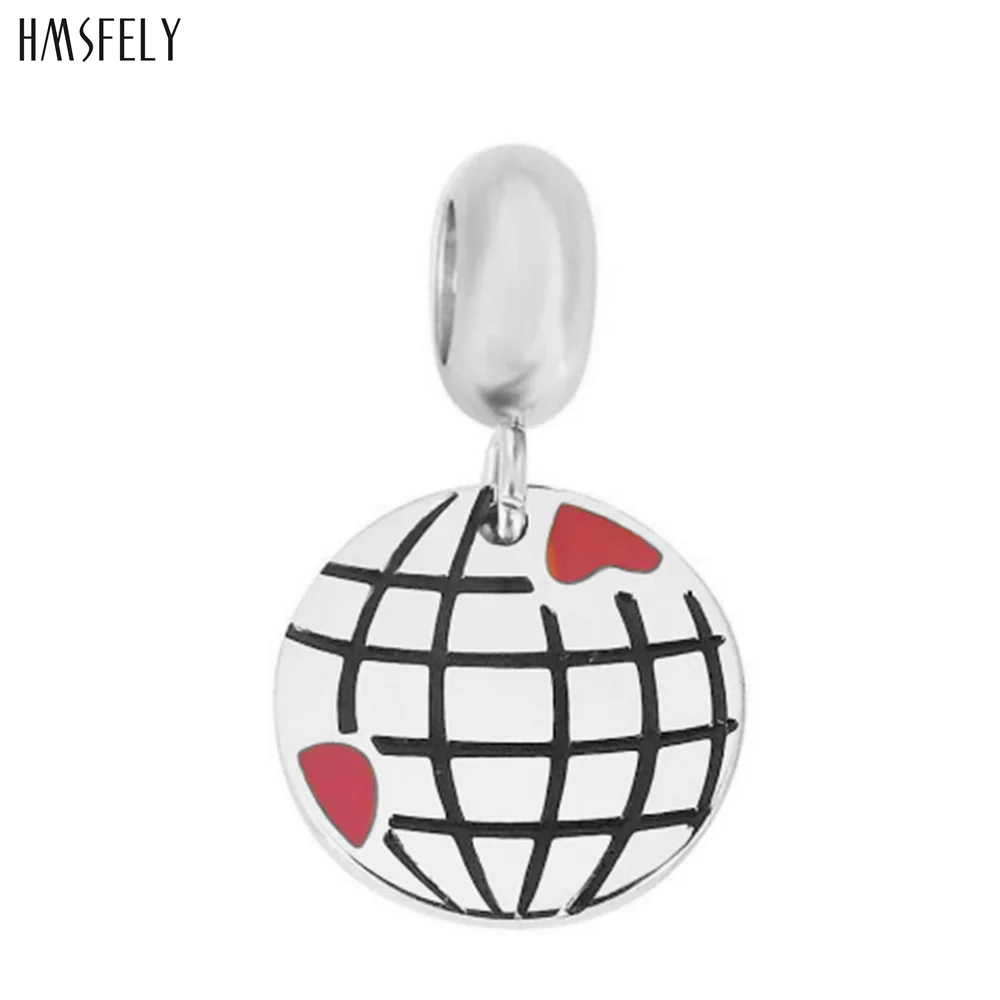 

HMSFELY Earth Design Steel Pendant For DIY Bracelet Necklace Jewelry Making Accessories Women Bracelets Parts