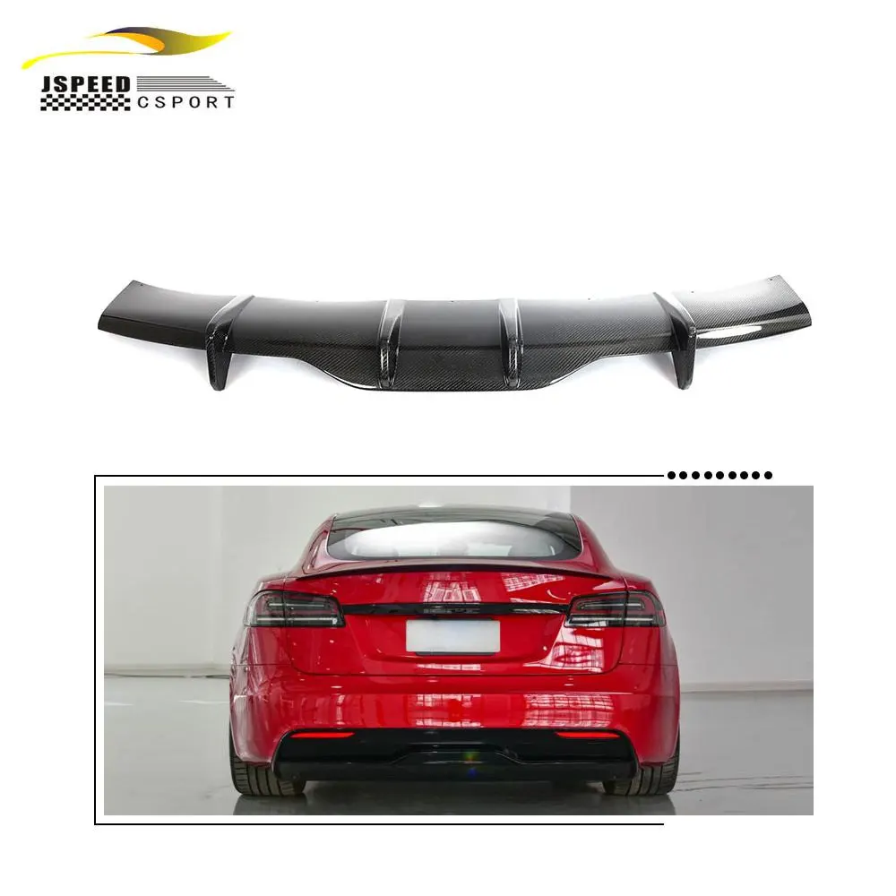 

Suitable for Tesla MODEL S grid 2021-2023 JC-style carbon fiber additional rear diffuser