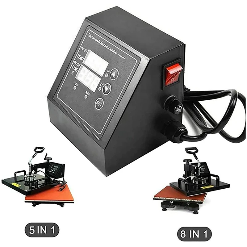 A98E-Hot Press Combination Led Control Box Machine Thermostat Temperature Regulator Heat Press Machine 220V US Plug