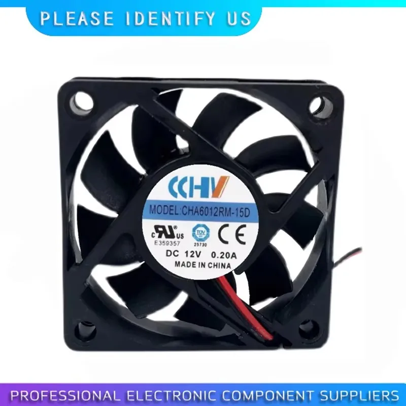 1pcs CHA6012RM-15D 6015 12V 0.20A 6cm Cooling fan