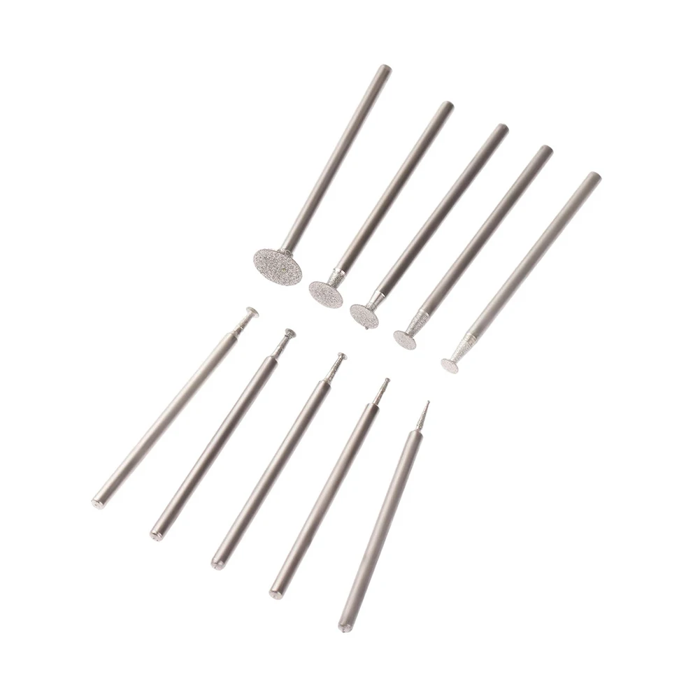 Ultra-Thin T Head Grinding Bit 10pcs Engraving Tools Grinding Head Jade Stone Polishing Power Tools Practical Ultra-Thin
