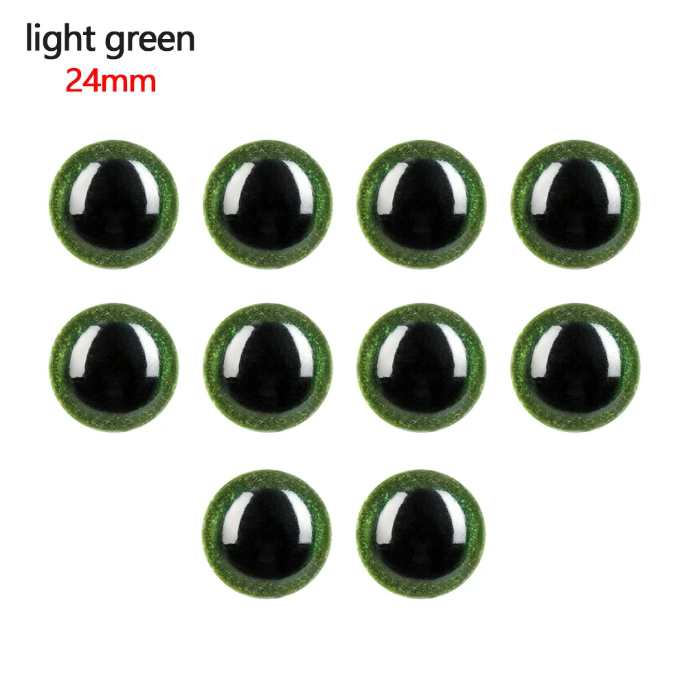 16 18 20 22 24mm Hand Making Puppet Plastic   Accessories Glitter Dolls Eyeballs Round Safety Eyes Shinning  Eyes