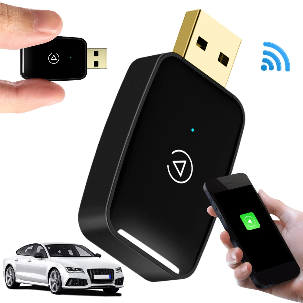 Wireless CarPlay Android Auto Adapter 2 in 1 Smart Dongle BT WiFi 5.8G Smart Link for OEM Wired Carplay Android Auto Cars