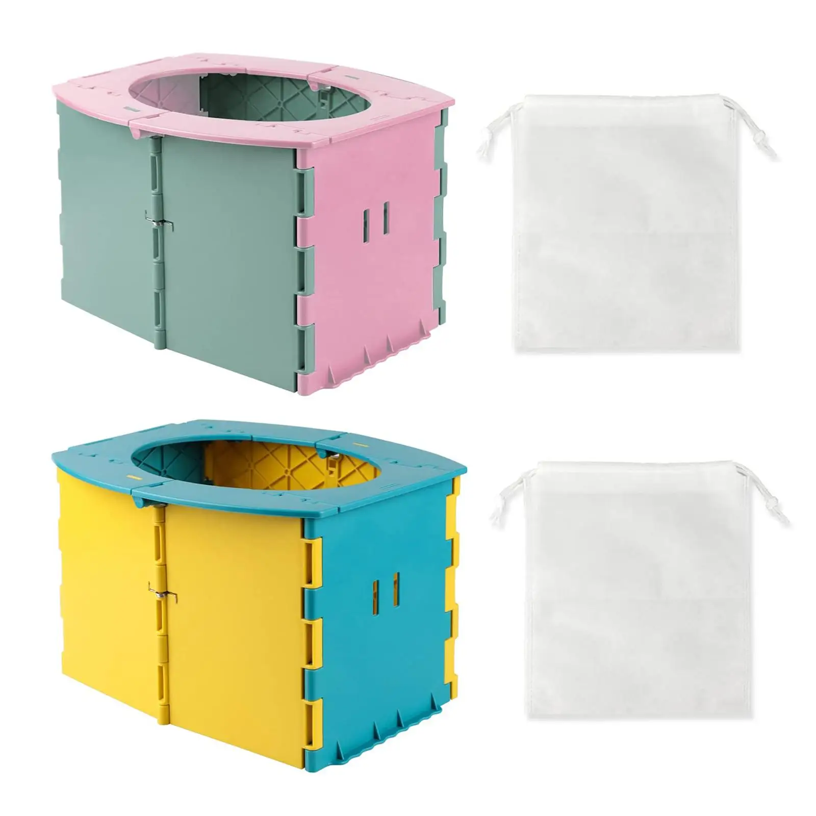 Lightweight Travel Toilet, with Replacement Bags Potty Chair Car Toilet,