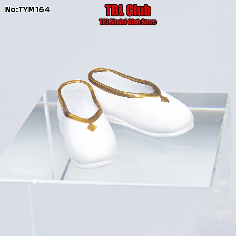 

1/6 Scale Female Ancient Hanfu Hollow Flat Shoes White Kung Fu Shoes For 12-inch Soldier Action Figure Model Number TYM164