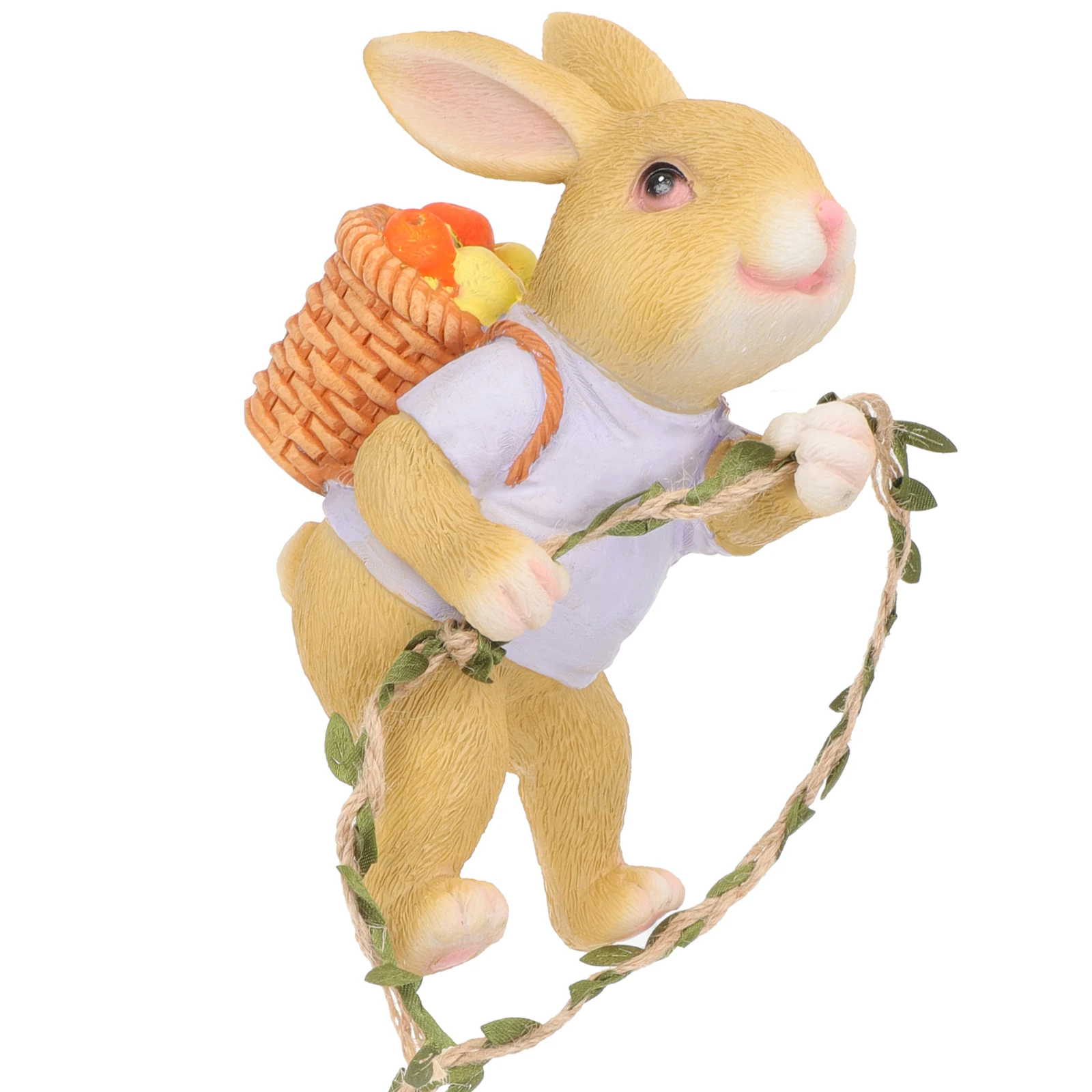

Adorable Rabbit Figurine Resin Decor Home Garden Yard Lawn Balcony Cartoon Bunny Statue Mini Adornment Flowerpot Pendant