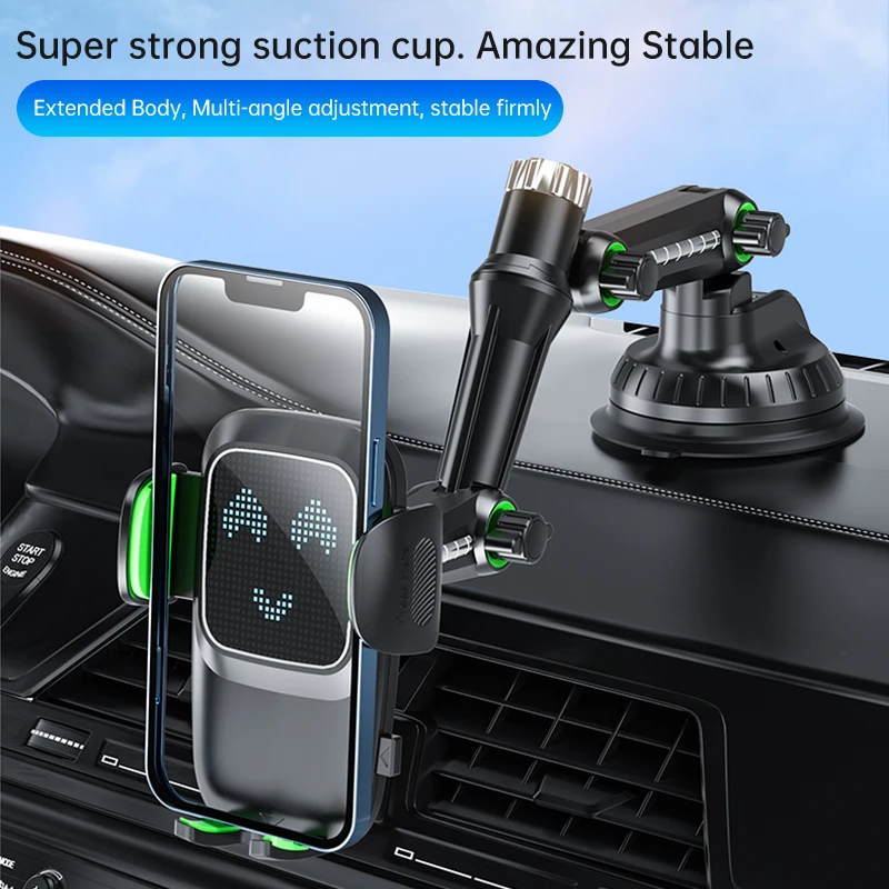 Suporte de Telefone com Ventosa para Para-brisa/Painel/Janela, Suporte Universal para Telefone de Carro com Ventosa e Almofada de Gel Adesiva, Compatí