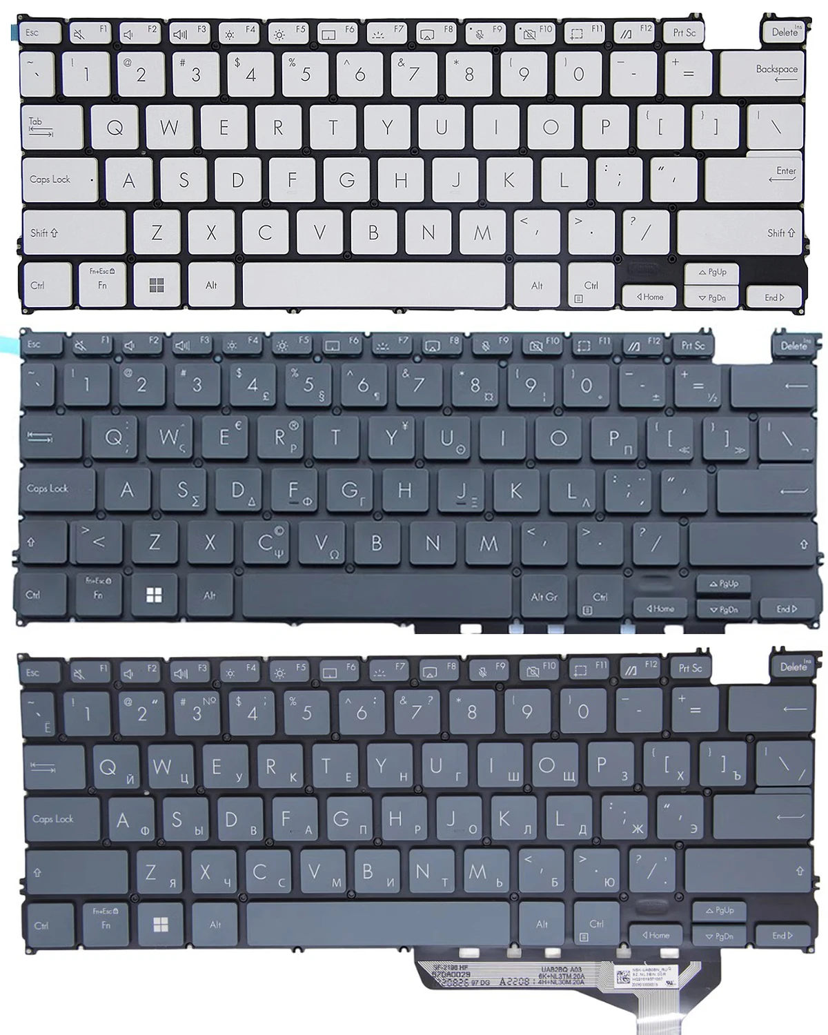 New RU GK US QWERTY Keyboard for ASUS Zenbook 14 OLED UX3402 UX3402V UX3402VA UX3402Z UX3402ZA S13 X13 UM5302 UM5302T BACKLIT