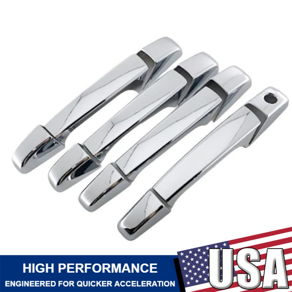 

4 шт. накладка на дверную ручку автомобиля, наклейка, аксессуары для стайлинга для Chevy Silverado GMC Sierra 1500 2500 3500 CHROME 4 2007-2013 гг.