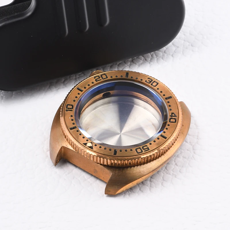 6105 Bronze Watch Case Sapphire super lumious diving case fit Seiko mod for NH35A NH36A Automatic Movement Watch Accessories