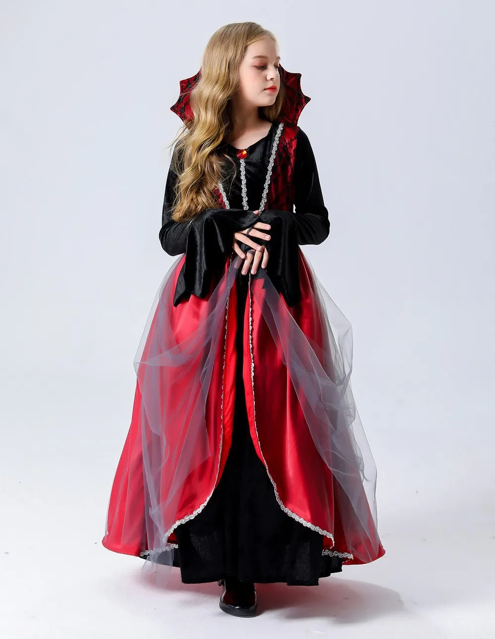 Retro Vampire Costumes para Crianças, Halloween Cosplay, Masquerade Costumes