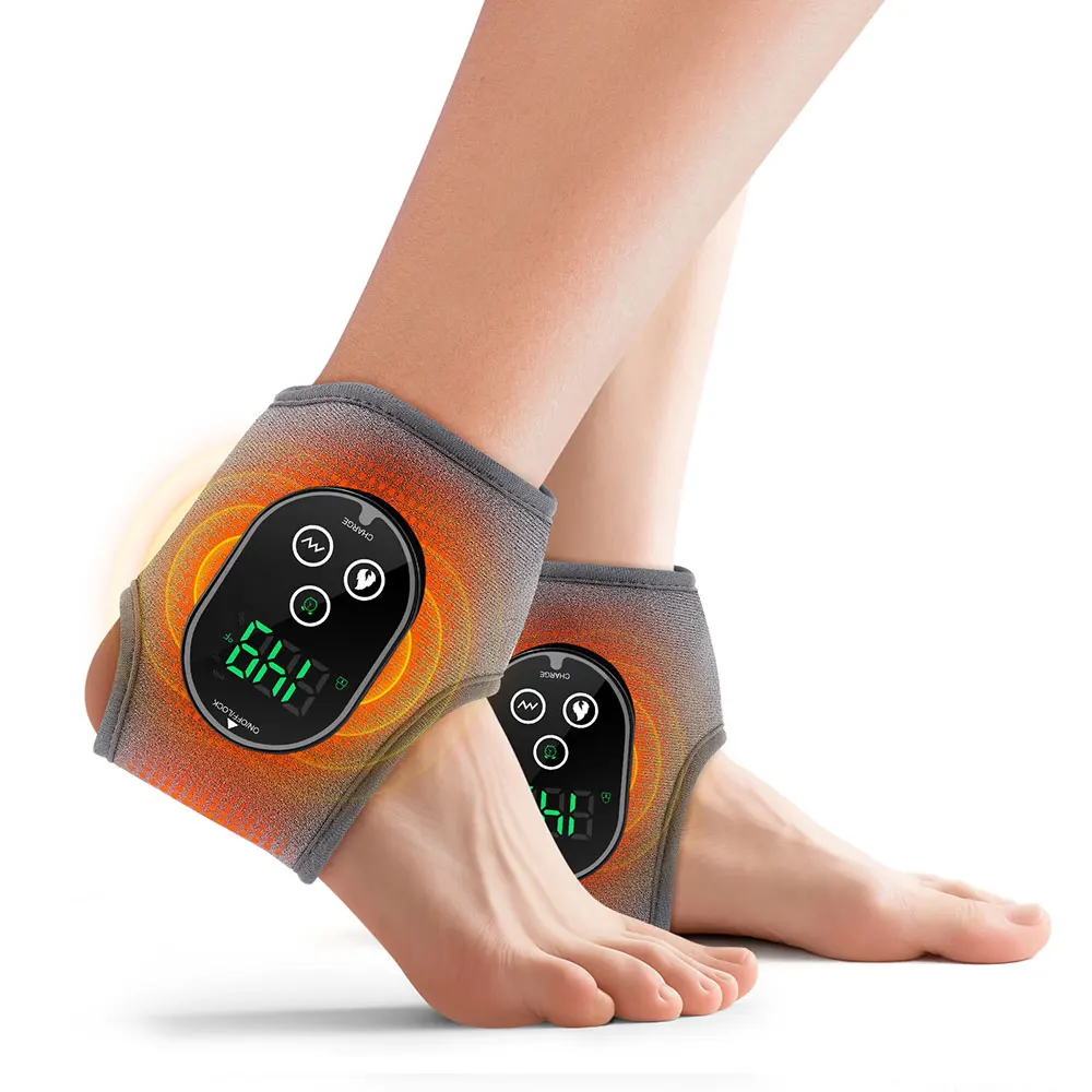 

Ankle Massage Wrap Brace Heated Vibration 3 Temperature Adjustable Foot Ankle Massager Thermal Feet Fatigue Relax Support Pads