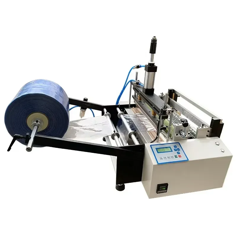 Wholesale quality small plastic flat pocket automatic heat sealing cold cutting bag making machine price is reasonable