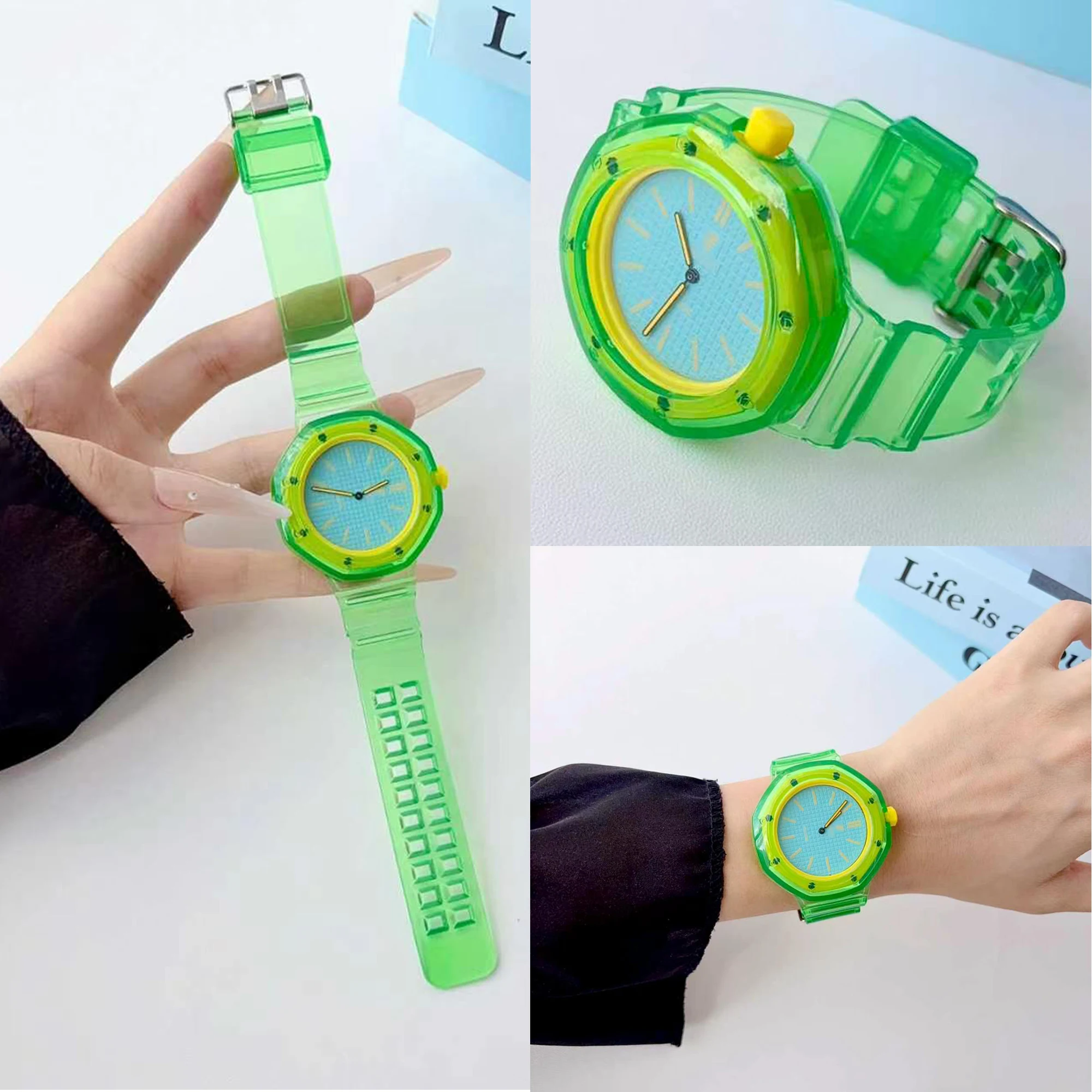 Transparentes Uhrenarmband für Swatch x AP Royal Pop Accessory TPU stoßfestes Armband Correa einteiliges wasserdichtes Ersatzband