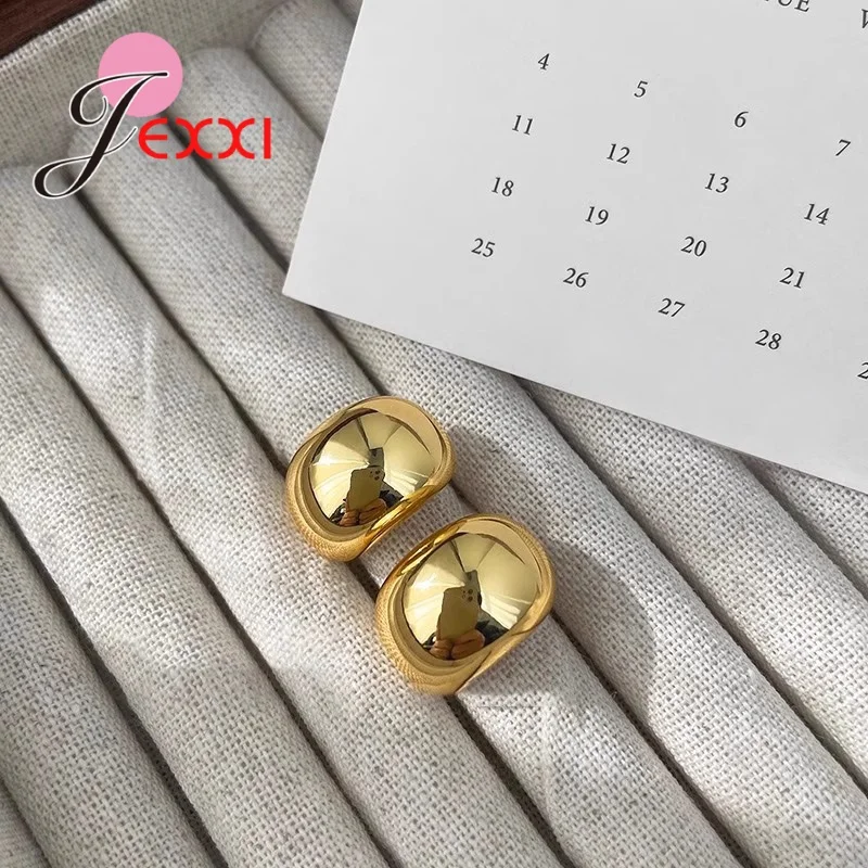 Pendientes de tuerca a la moda para mujer, colgante de gota de agua, Plata de Ley SS925 Simple, Punk, Hip Hop, oreja de Metal, regalo de joyería