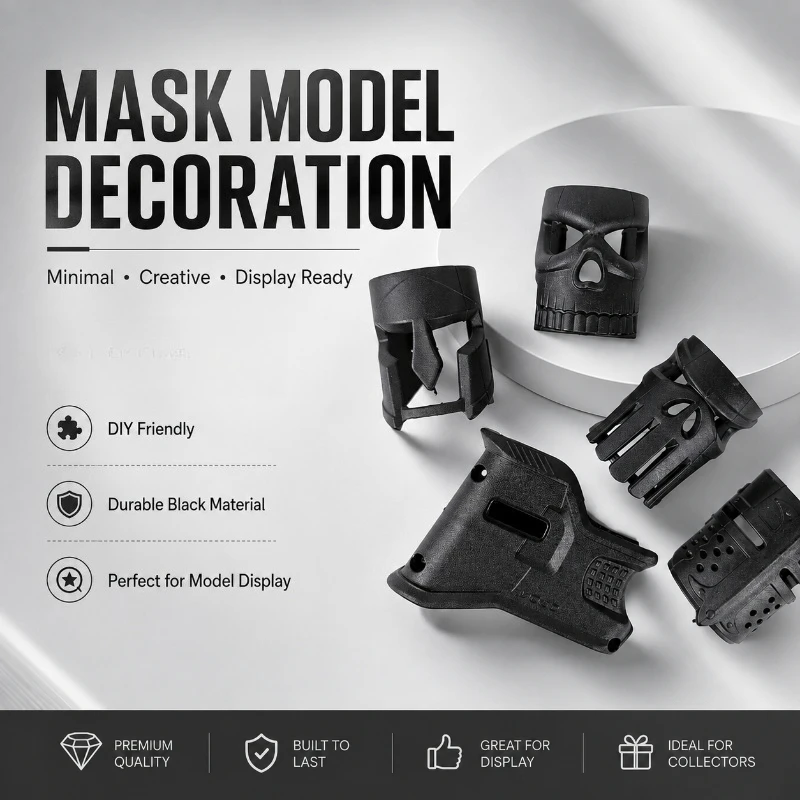 Multiple Stylized Face Mask Model Decor Parts Lightweight Plastic Craft Pieces For Display Showcase Scene Arrangement