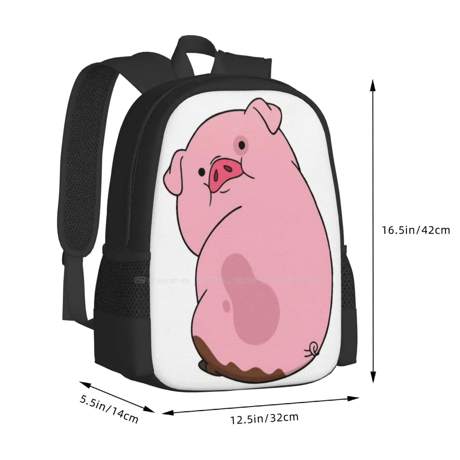 Waddles School Bags Travel Laptop Backpack Waddles Pig