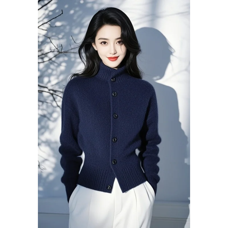 Korean Temperament and Atmosphere Outfit Sweater Jacket in Late Autumn Early Winter in Autumnhigh-end Knitted Cardigan for Women