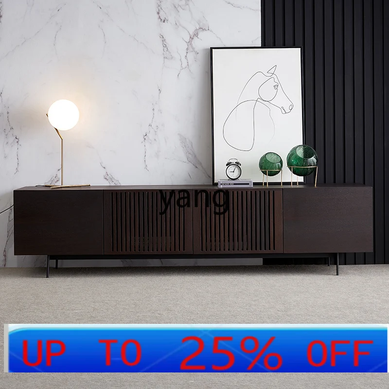 

cx minimalist TV cabinet coffee table new Chinese living room new combination light luxury walnut
