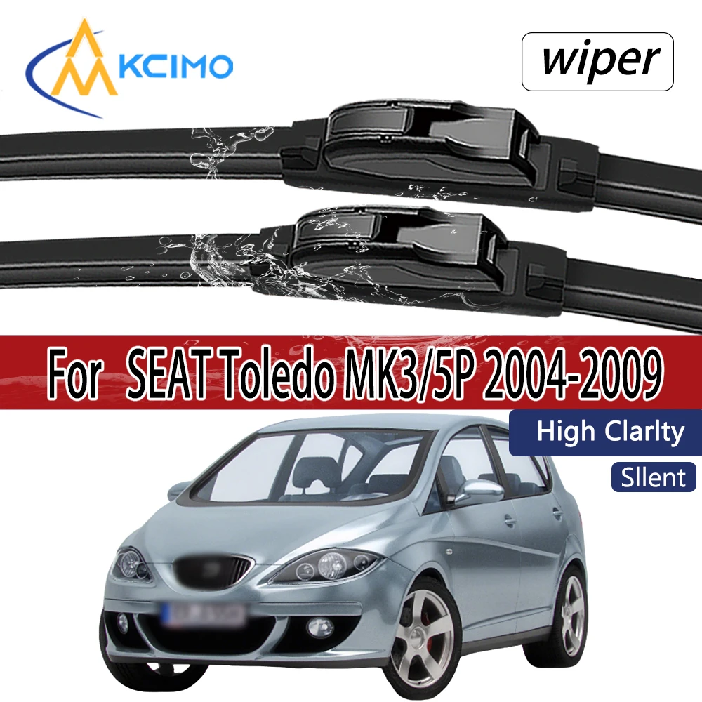 

For SEAT Toledo MK3/5P 2004-2009 Front Windshield Wiper Blades 2pcs Windscreen Window Accessories