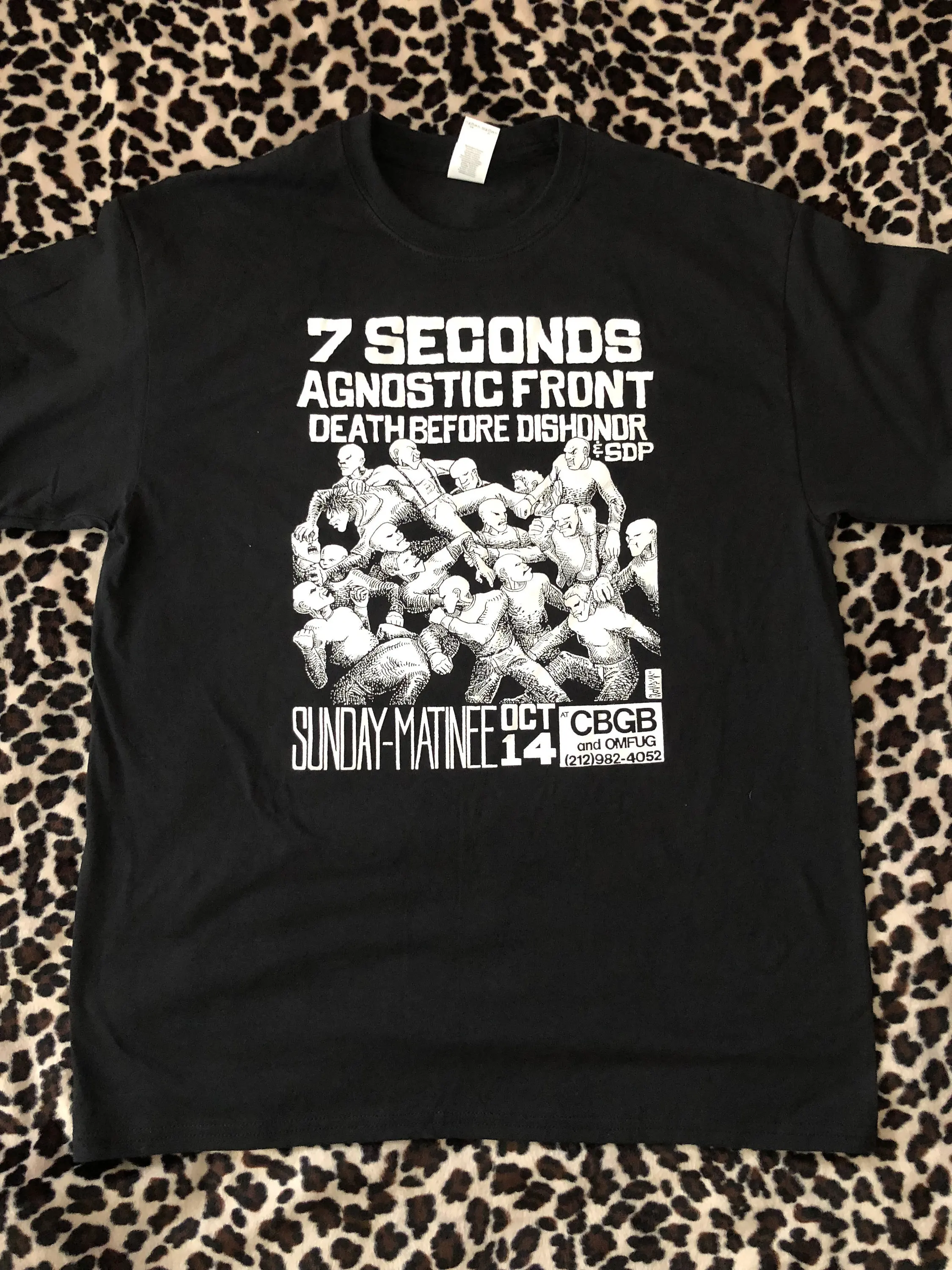 7 Seconds Agnostic Front Vintage Cbgb Flyer T Shirt