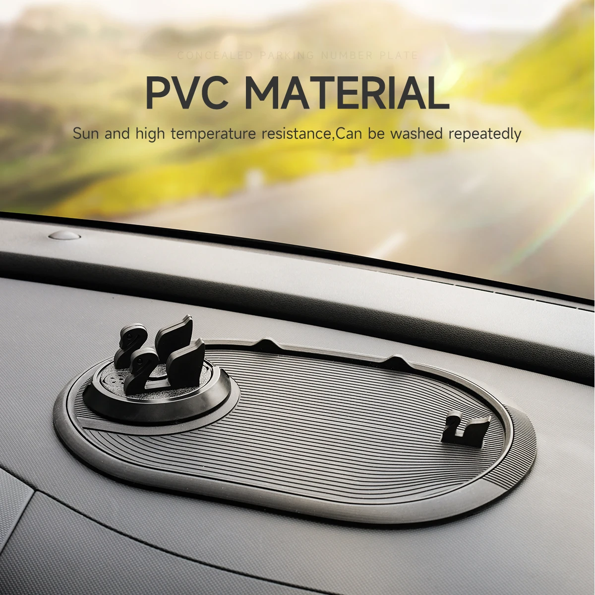 Multi-Function Car Anti-Slip Mat Auto Phone Holder Non Slip Dash Phone Mount Silicone Dashboard Car Pad Mat Car Assecories