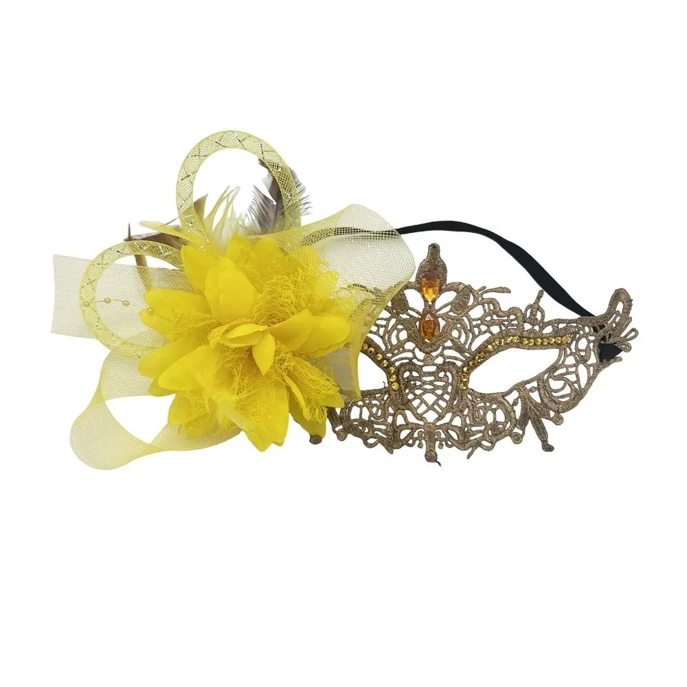 Side Flower Design Half Face Mask Half Face Coverage Rhinestone Decoration Masquerade Mask Glitter Elegant Venetian Mask