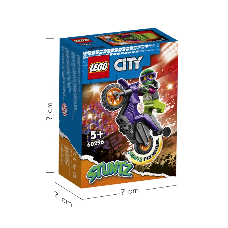 LEGO City 60296 Motorcycle Rear Wheel Support Stunt For Boys And Girls Puzzle Building Blocks As A Children\'s Gift