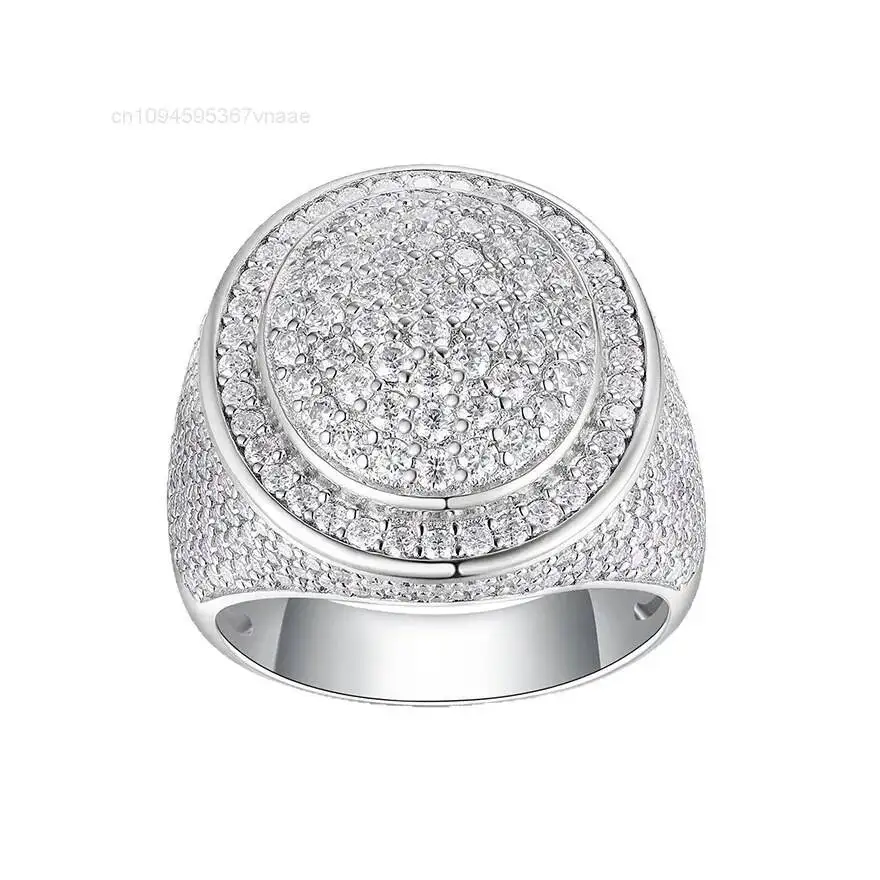 

Fashion Ring S925 Silver Ring Hip-hop High-end Moissanite Men's Ring Trendy Style Moissanite Rings Moissanite Jewelry