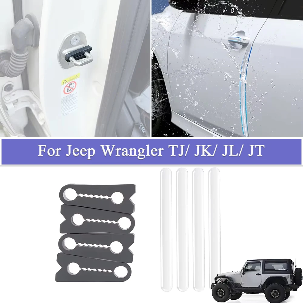 

Дверная резиновая подушка, амортизатор, наклейка на бампер для Jeep Wrangler TJ JK JL JT, защита двери автомобиля, универсальные аксессуары