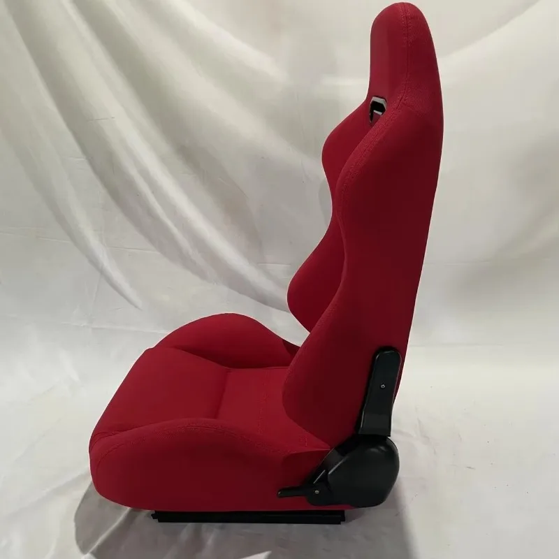BJYD Reclinable Full Red Fabric Ergo Car Racing Seat  With Slider Rails Accessories Adjustor