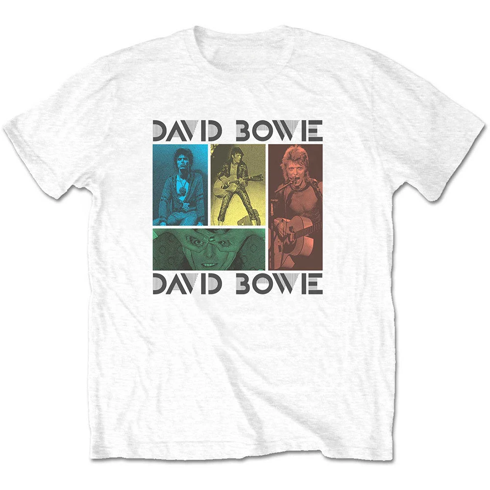 Japanese Text David Bowie T-Shirt Cotton Graphic Tee Men Women Summer Streetwear