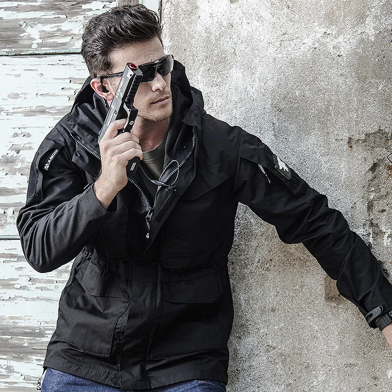 Archon Tactical Jacket Men's Spring and Autumn Outdoor Waterproof Windbreaker Mid-Length M65 Military Fans Field Jacket