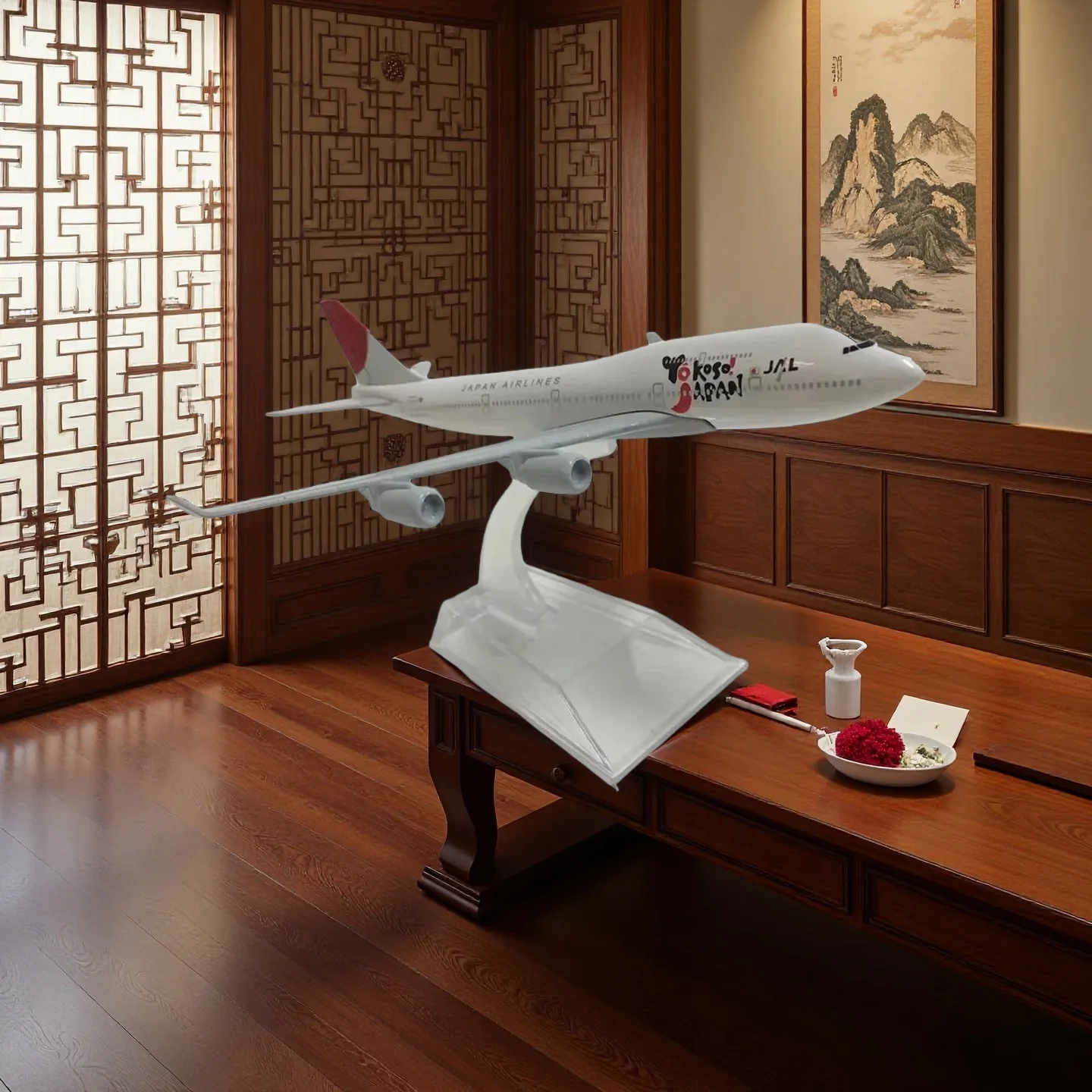 

Display Model Aircraft Model JAPAN Airlines B747 16CM 1:400 Scale Japan 747 Alloy Metal With Aircraft Stand Collectible Gift