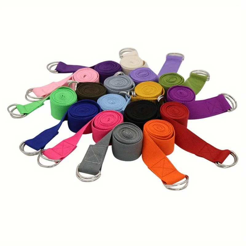 Durable Cotton Yoga Strap With Metal D Ring