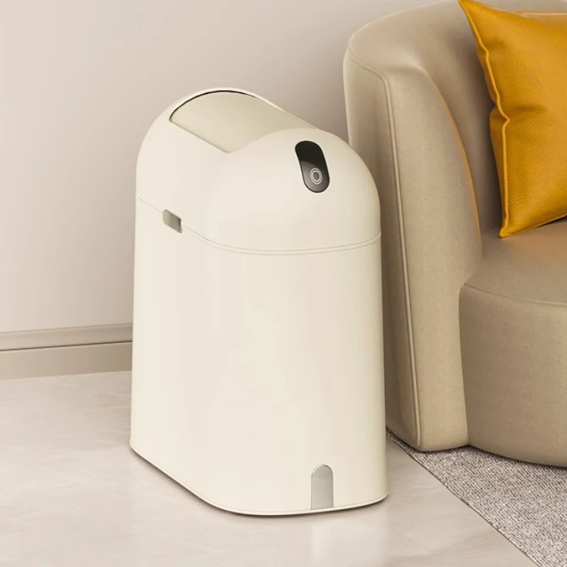 

‌ Мусорный бак с умным датчиком, двудверная корзина для ванной комнаты, приталенная корзина для мусора, корзина для декора с автоматическим уплотнением — решение для дома без запаха