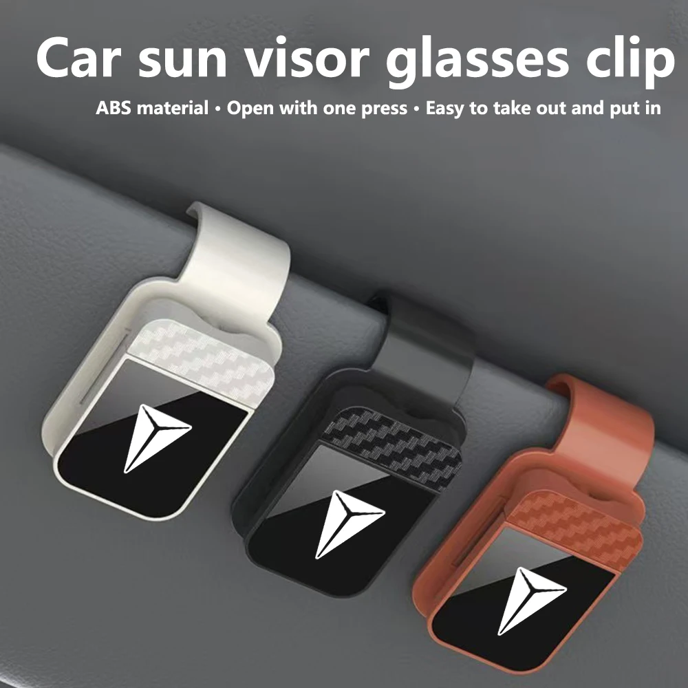 Clipe para Óculos de Sol de Carro em Fibra de Carbono, Armazenamento para Óculos de Sol para Deepal S05 L07 S07 G318 EV Acessórios para Carro Shenlan