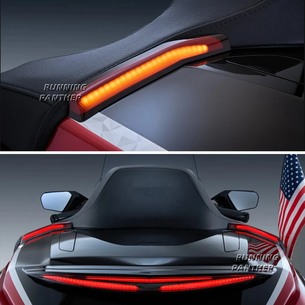 Motorcycle Top Box Trunk Tour Tips Side LED Decorative Light Lamp For Honda Goldwing Gold Wing GL1800 Tour DCT Airbag 2021-2023